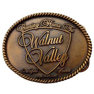 Bluegrass Music Festival 1995 Belt Buckle RARE Winfield KS Walnut Valley WVF